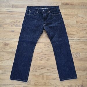 RRL Men's Slim Fit Selvedge Dark Blue Jeans